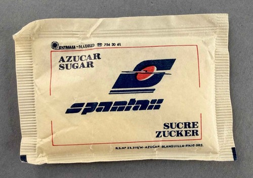 Spantax airline sugar packet - spantax,