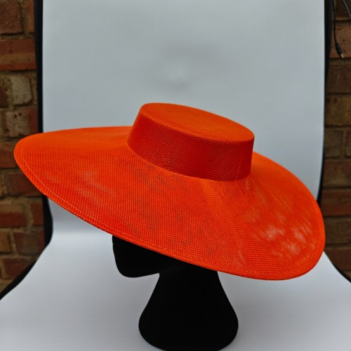 Orange large fascinator - orange,