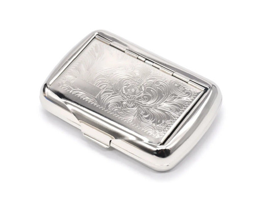 Tobacco tin with paper holder - tin,