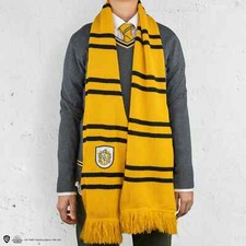 Harry Potter Official HufflePuff Scarf - Ultra soft - 190 cm - Black & Yellow