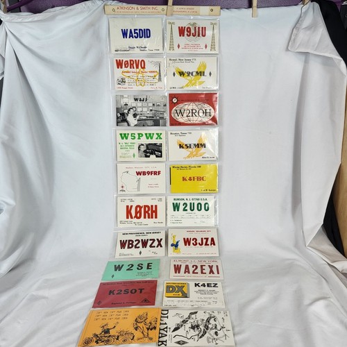 Vtg ham radio qsl cards - ham,