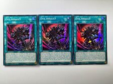 3 x Evil Assault SUDA-EN052 Super Rare 1st Edition YuGiOh Playset