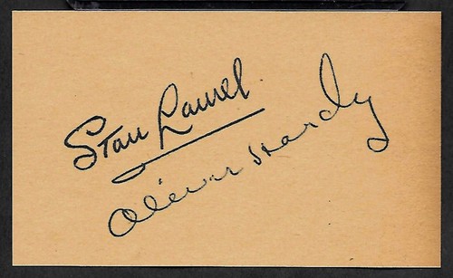Laurel hardy autograph - laurel, &