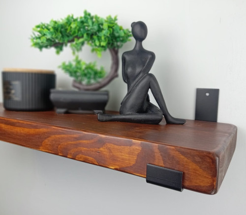 Rustic chunky wooden shelf - rustic,