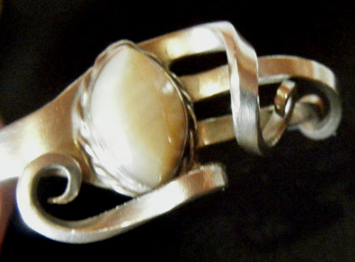 Vintage fork hinged bangle - fork,