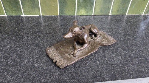 Bronze greyhound lurcher - bronze, greyhound,
