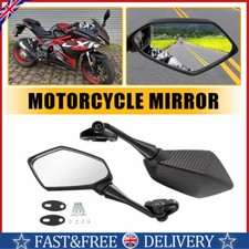 2Pcs Black Carbon Motorcycle