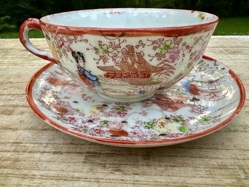 Vtg geisha girls porcelain tea - vtg,