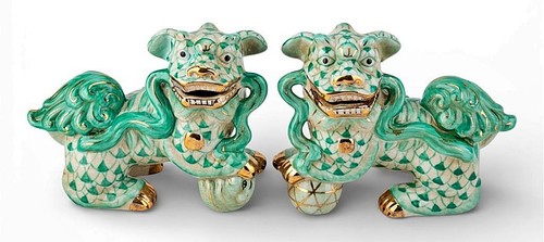 Pair teal and white - pair,