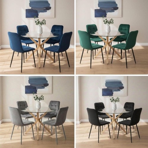 Piece round glass dining - round,