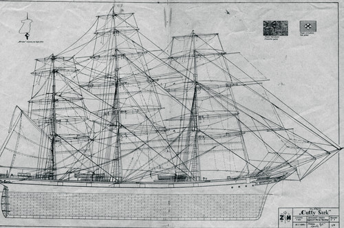 Cutty sark clipper - clipper, model