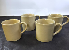 VTGE Set 4 Pearsons of Chesterfield Taupe Brown Mugs 3 1/4" High England Pottery