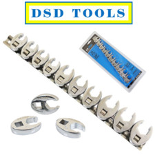 US PRO Tools 10pc Metric Crowsfeet 3/8" dr Spanner Socket Wrench Crowfoot 3921