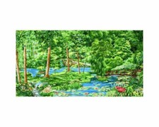 Summer Day Wood Lake Scene