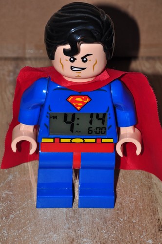 Lego superman alarm - lego, clock