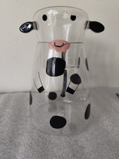 Cow Glass Water Carafe & Cup