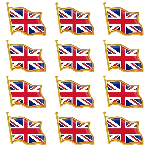 Union jack flag lapel pin - union,