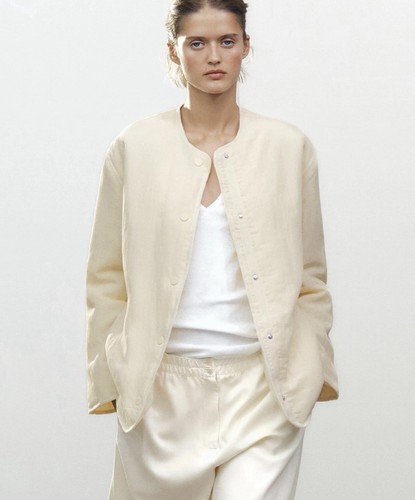 Zara quilted ecru jacket size - ecru,