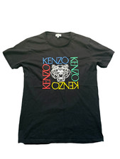 Vintage black Kenzo Paris Graphics medium short sleeve tees