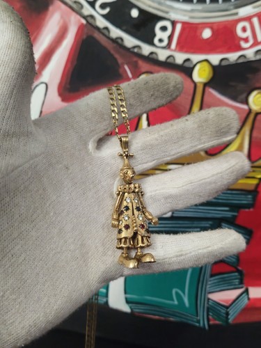 9ct gold articulated clown - 9ct,