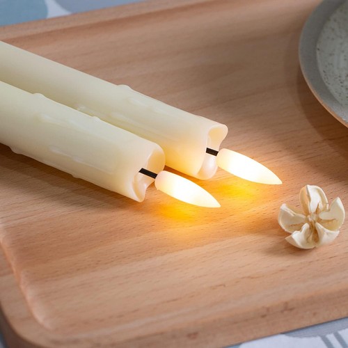 Led taper candles light long - led,