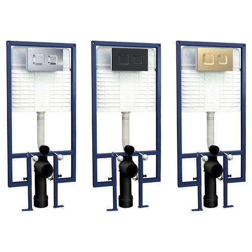 Wall hung toilet - hung, frame