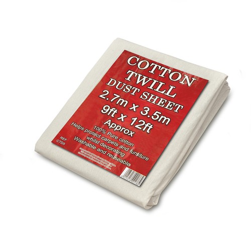 Cotton twill dust sheets - cotton,