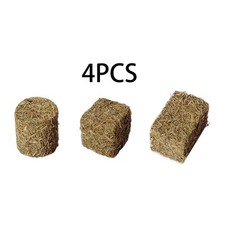 4 Pieces Mini Hay Bales Miniature Scenery Small Decorative Hay Simulated
