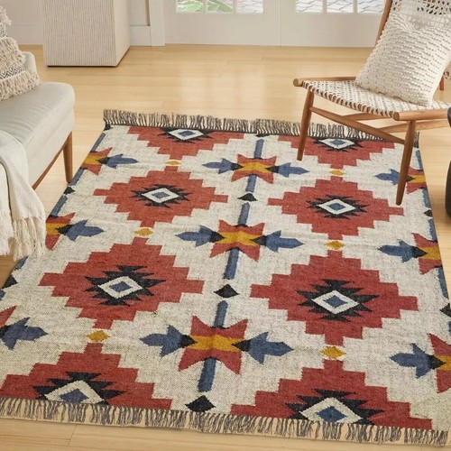 Kilim rug carpet - rug, natural