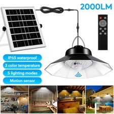 Solar Pendant Hanging Light Outdoor Indoor Garden Gazebo Shed  Daytime Work Lamp