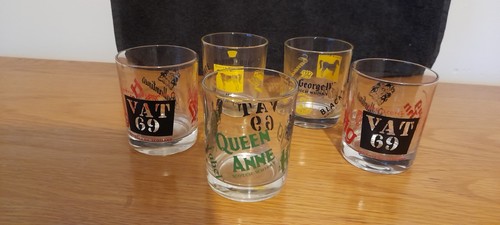 Vintage whiskey glasses - glasses, haig