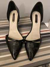 Zara Black Pointed Patent High