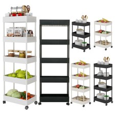 Slim Narrow Salon Hairdresser Barber Hair Storage Trolley Beauty Spa Cart Rack