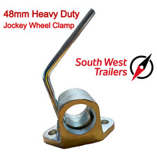 48mm Heavy Duty Smooth Jockey Wheel Clamp for Trailer, Caravan, Boat Trailer.