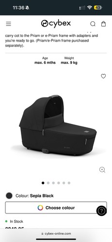 Cybex priam carry cot - priam,
