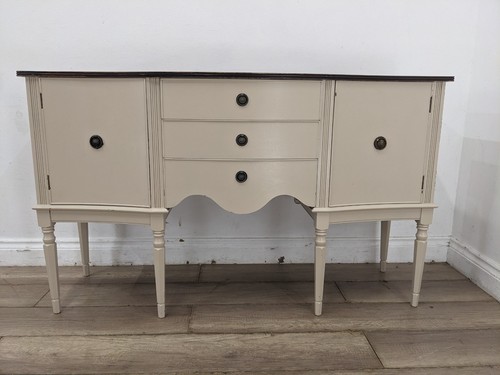 Sideboard bow fronted white - sideboard,