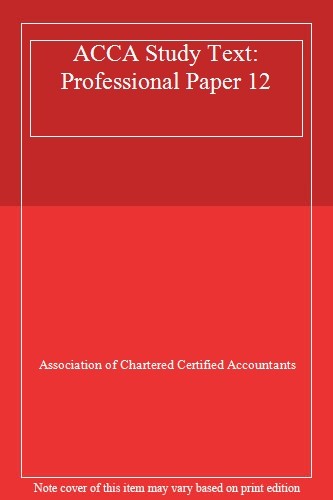 Acca study text professional - text:,