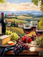 Tile Mural Wine Themed Tuscany