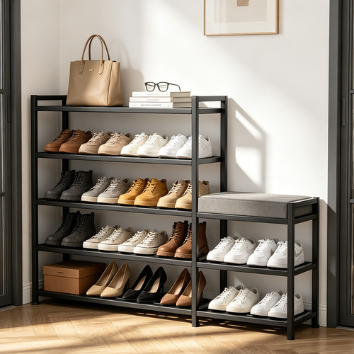 Shoe bench storage - shoe, rack