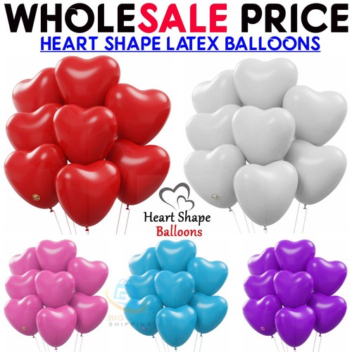 100 love heart shape balloons - heart,