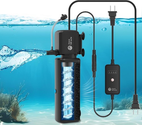 Aquarium filter with light - with, u
