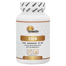 ZMB – Magnesium + Zinc + B6 – Tablets – Sleep & Testosterone Support – Sowelo