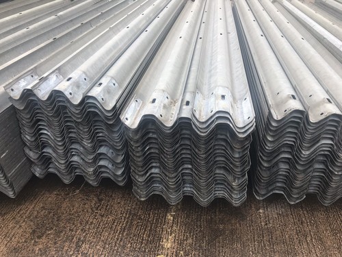 Armco motorway crash barriers - crash,