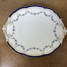 Antique Cauldon ‘Floral Garland’ Bone China Cake or Sandwich Serving Plate