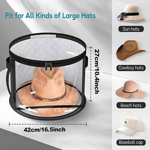 Large round hat storage box - round,