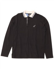 AUSTRALIAN L'ALPINA Mens Polo Shirt IT 56 2XL Black Colourblock BH08
