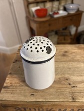 Vintage White Enamel Sugar /