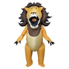 Giant Big Mouth Lion Inflatable Costume Adult Blow Up Suit Fancy Dress Stag Do