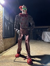 Clown Animated Halloween Prop With Lights And Sound Huge Decoration