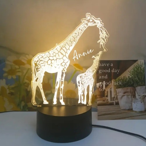 Personalised name giraffes led - giraffes,